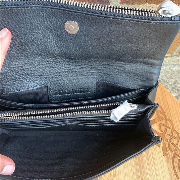 Zadig & Voltaire Rocky Leather Heart Clutch in Black - Picture 6 of 7